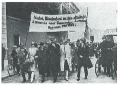 Demonstratie Nederl. Blindenbond